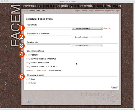 FACEM - provenience studies on pottery in the central mediterranean